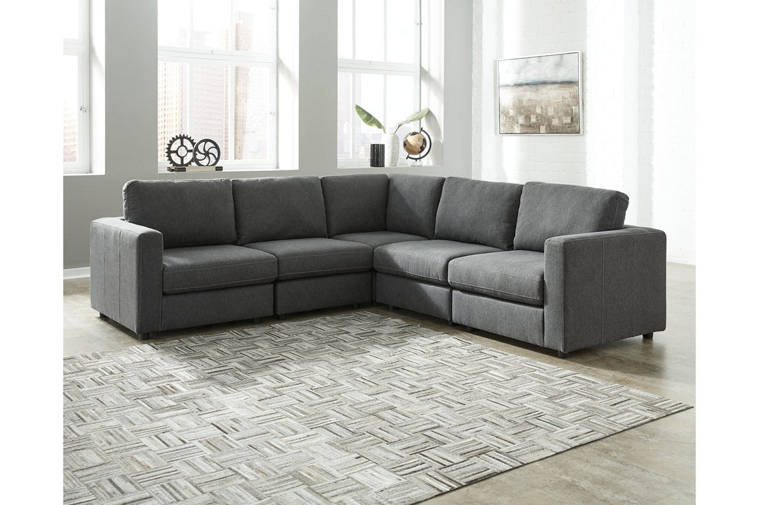 Candela Charcoal 5-Piece Sectional - SET | 9190246(2) | 9190264 | 9190265 | 9190277 - Bien Home Furniture &amp; Electronics