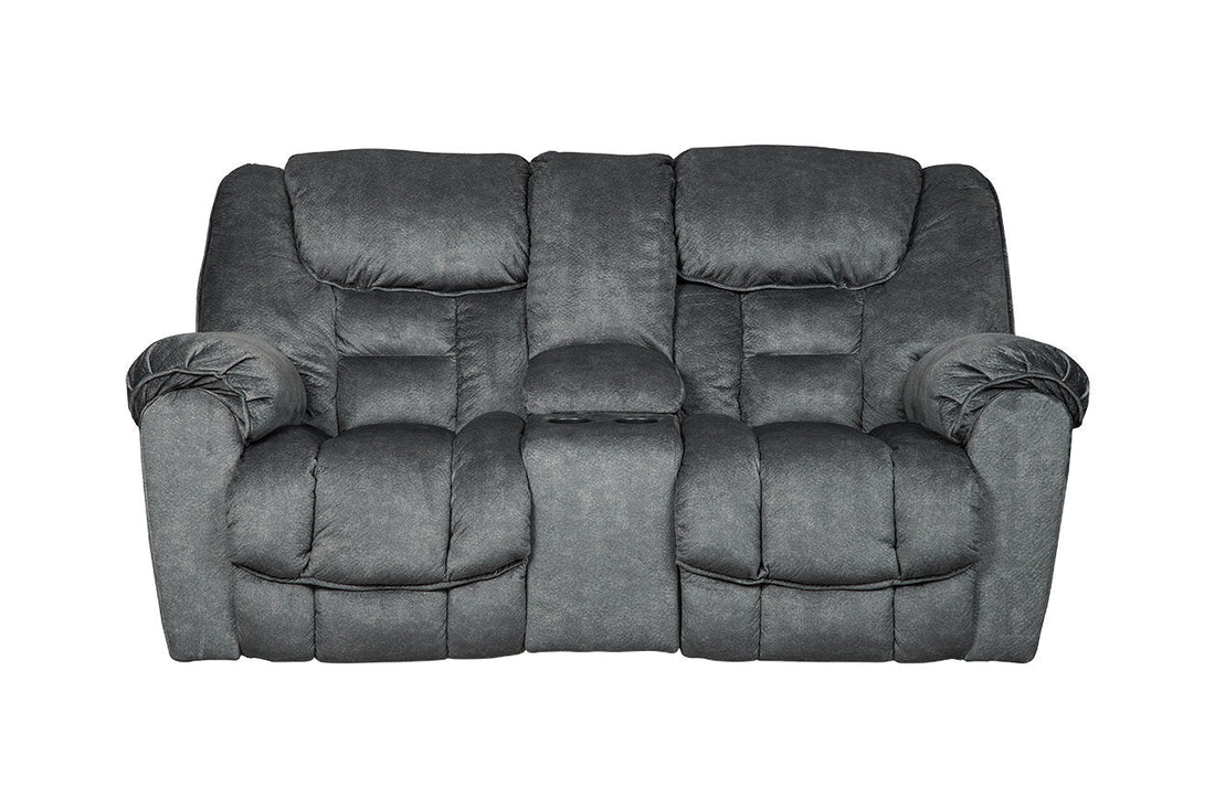 Capehorn Granite Reclining Loveseat with Console - 7690294 - Bien Home Furniture &amp; Electronics