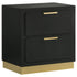 Caraway 2-drawer Nightstand Bedside Table Black - 224782 - Bien Home Furniture & Electronics