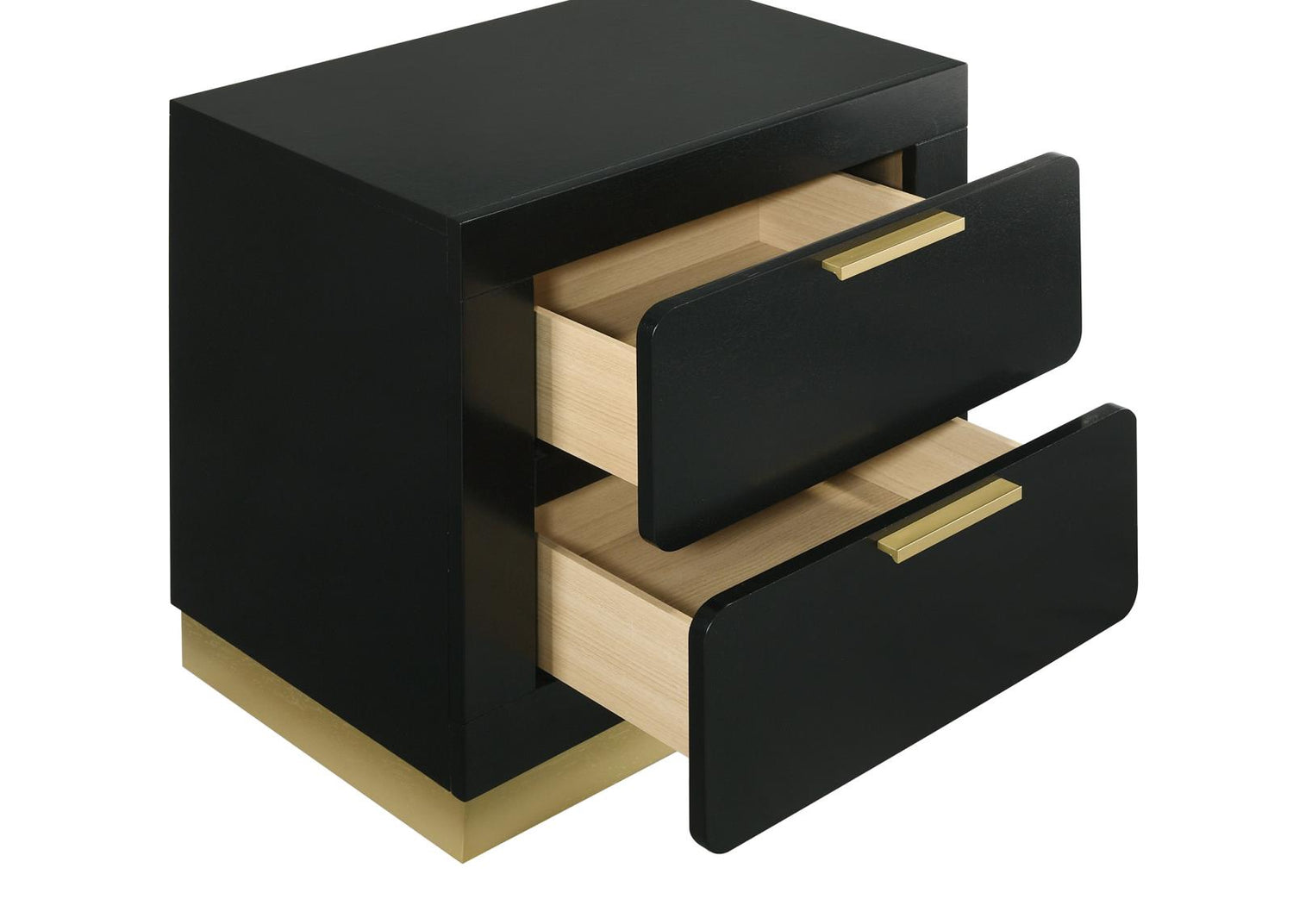 Caraway 2-drawer Nightstand Bedside Table Black - 224782 - Bien Home Furniture &amp; Electronics