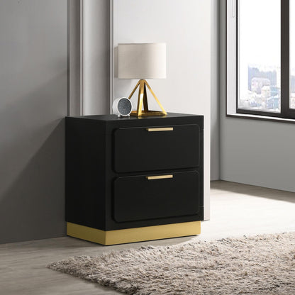 Caraway 2-drawer Nightstand Bedside Table Black - 224782 - Bien Home Furniture &amp; Electronics