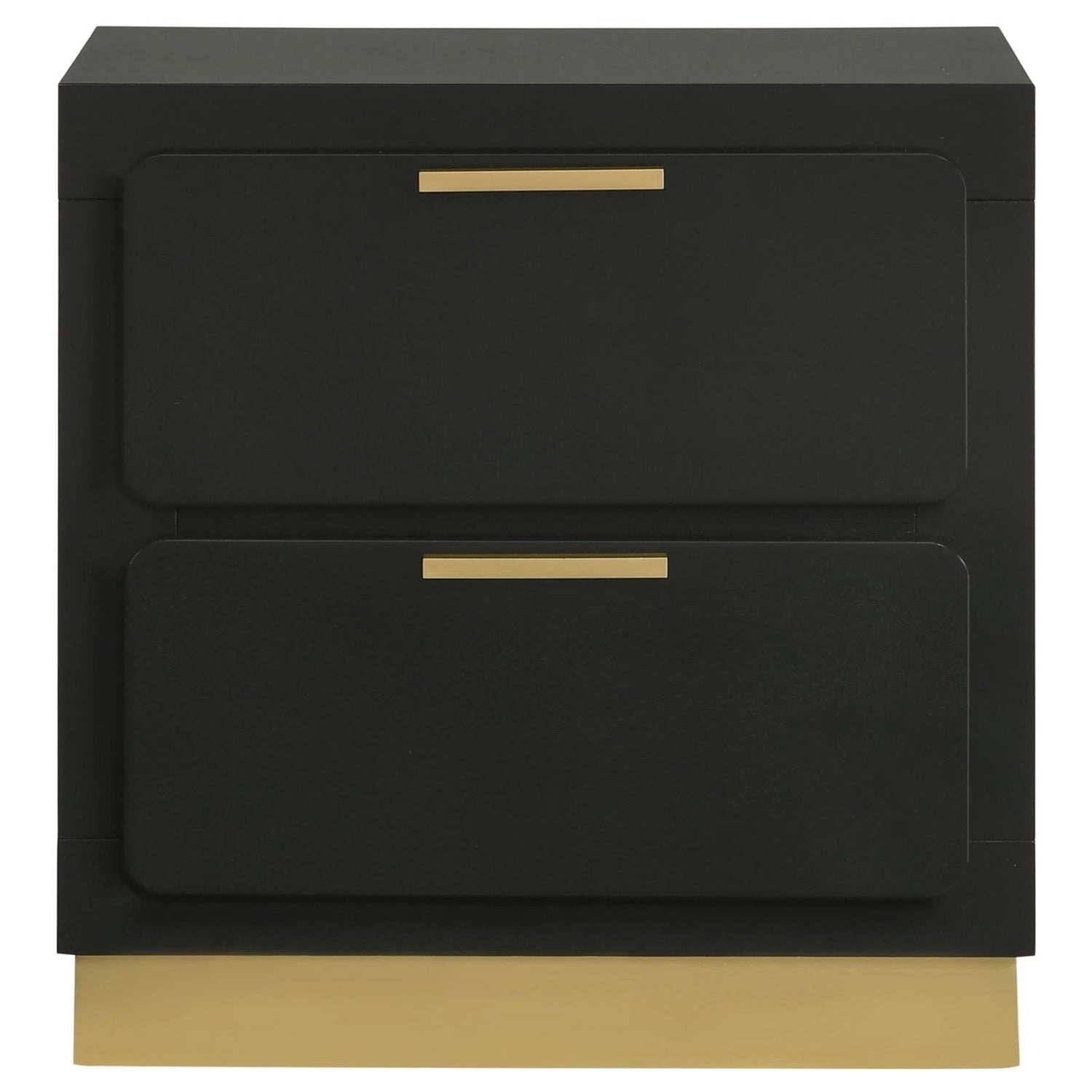 Caraway 2-drawer Nightstand Bedside Table Black - 224782 - Bien Home Furniture &amp; Electronics