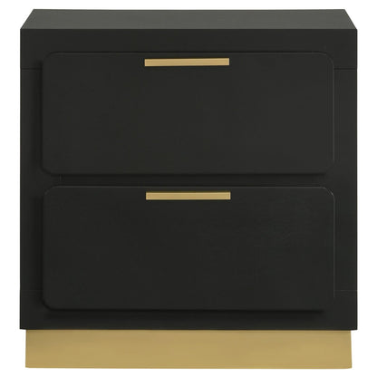Caraway 2-drawer Nightstand Bedside Table Black - 224782 - Bien Home Furniture &amp; Electronics