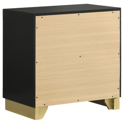 Caraway 2-drawer Nightstand Bedside Table Black - 224782 - Bien Home Furniture &amp; Electronics