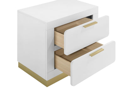 Caraway 2-drawer Nightstand Bedside Table White - 224772 - Bien Home Furniture &amp; Electronics