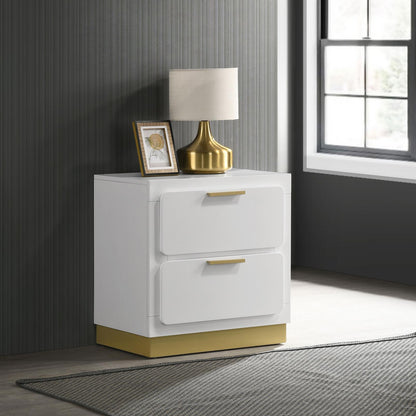 Caraway 2-drawer Nightstand Bedside Table White - 224772 - Bien Home Furniture &amp; Electronics
