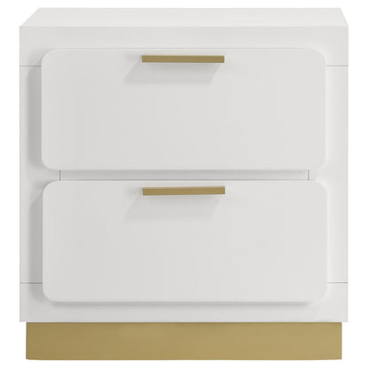Caraway 2-drawer Nightstand Bedside Table White - 224772 - Bien Home Furniture &amp; Electronics