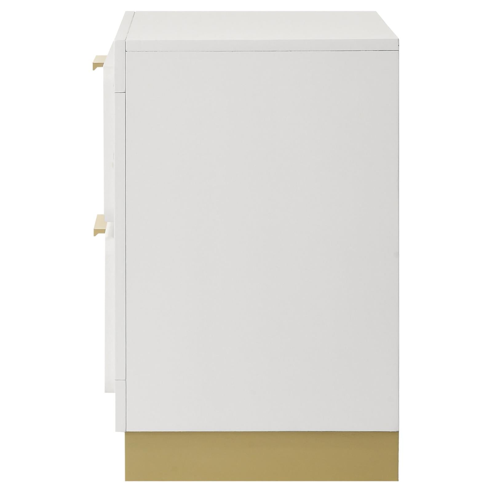 Caraway 2-drawer Nightstand Bedside Table White - 224772 - Bien Home Furniture &amp; Electronics