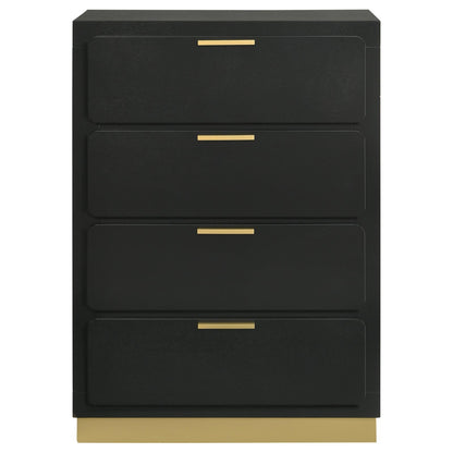 Caraway 4-drawer Bedroom Chest Black - 224785 - Bien Home Furniture &amp; Electronics