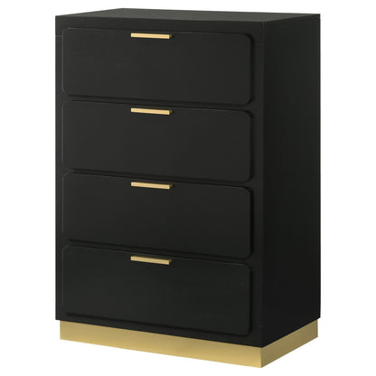 Caraway 4-drawer Bedroom Chest Black - 224785 - Bien Home Furniture &amp; Electronics