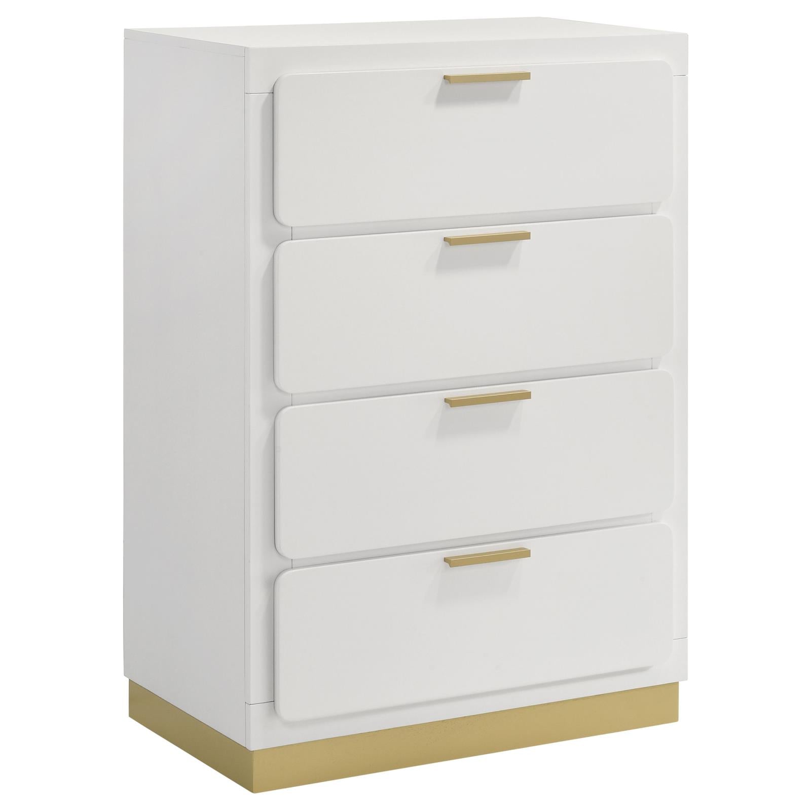Caraway 4-drawer Bedroom Chest White - 224775 - Bien Home Furniture &amp; Electronics