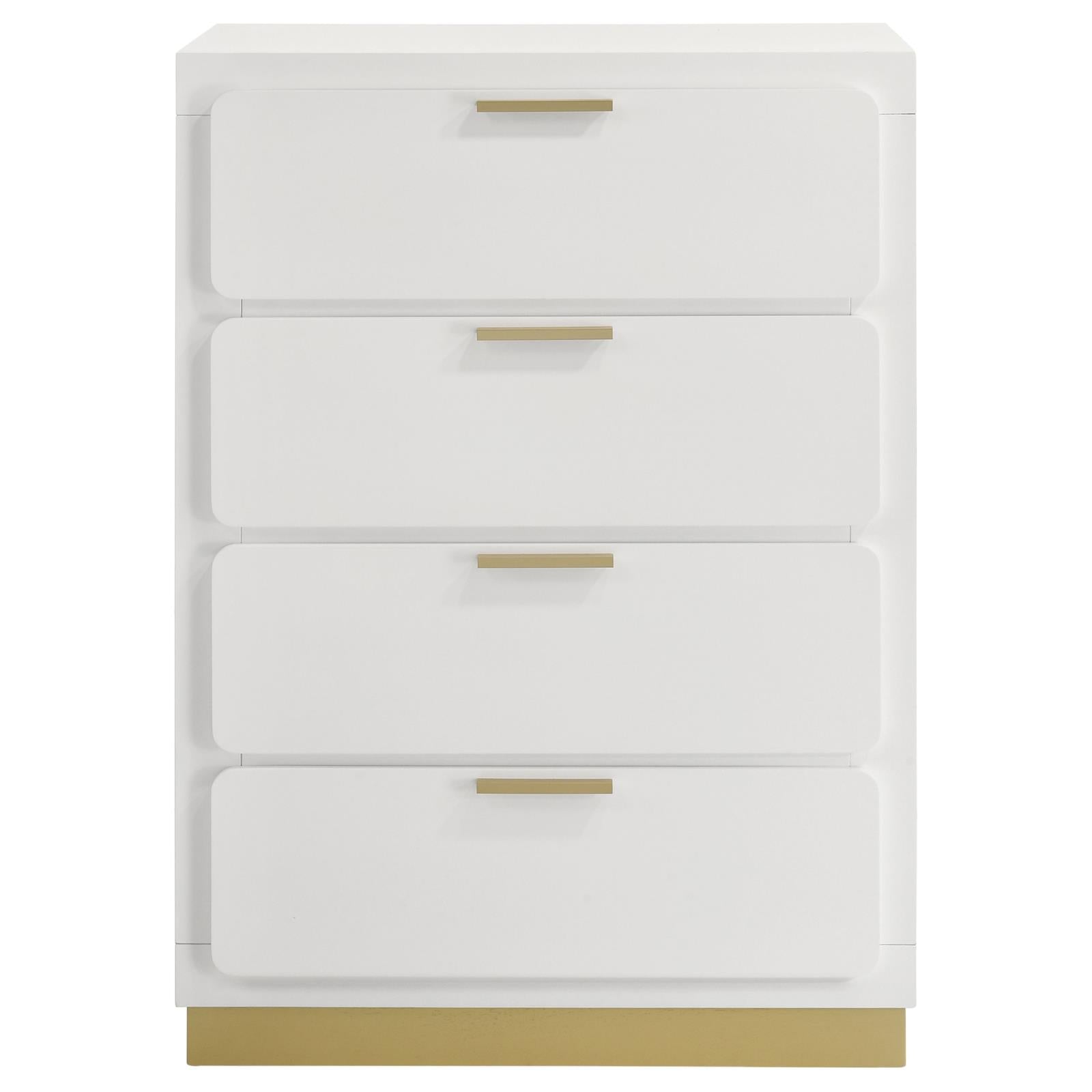 Caraway 4-drawer Bedroom Chest White - 224775 - Bien Home Furniture &amp; Electronics