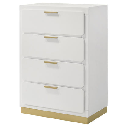 Caraway 4-drawer Bedroom Chest White - 224775 - Bien Home Furniture &amp; Electronics