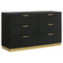 Caraway 6-drawer Bedroom Dresser Black - 224783 - Bien Home Furniture & Electronics
