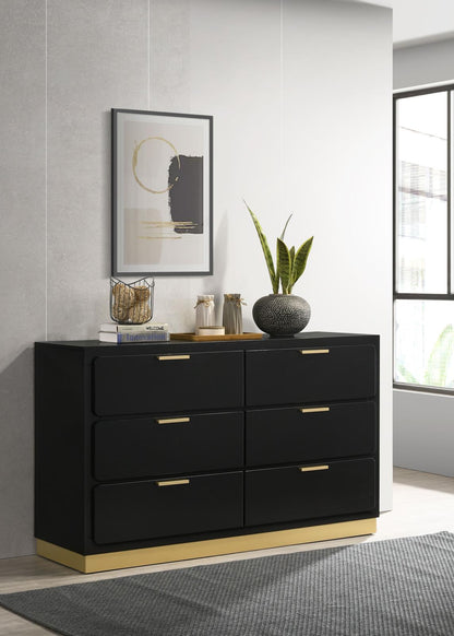 Caraway 6-drawer Bedroom Dresser Black - 224783 - Bien Home Furniture &amp; Electronics