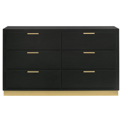 Caraway 6-drawer Bedroom Dresser Black - 224783 - Bien Home Furniture &amp; Electronics