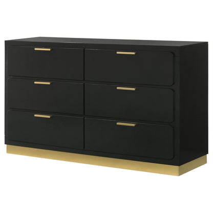 Caraway 6-drawer Bedroom Dresser Black - 224783 - Bien Home Furniture &amp; Electronics