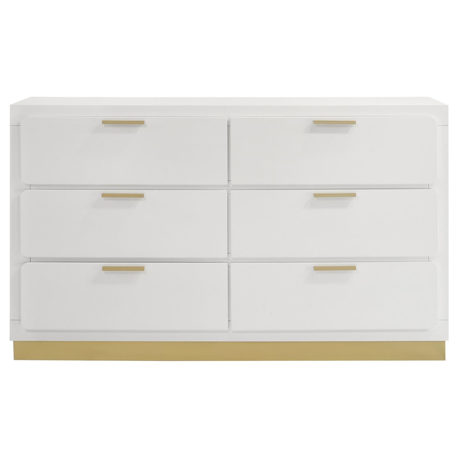 Caraway 6-drawer Bedroom Dresser White - 224773 - Bien Home Furniture &amp; Electronics