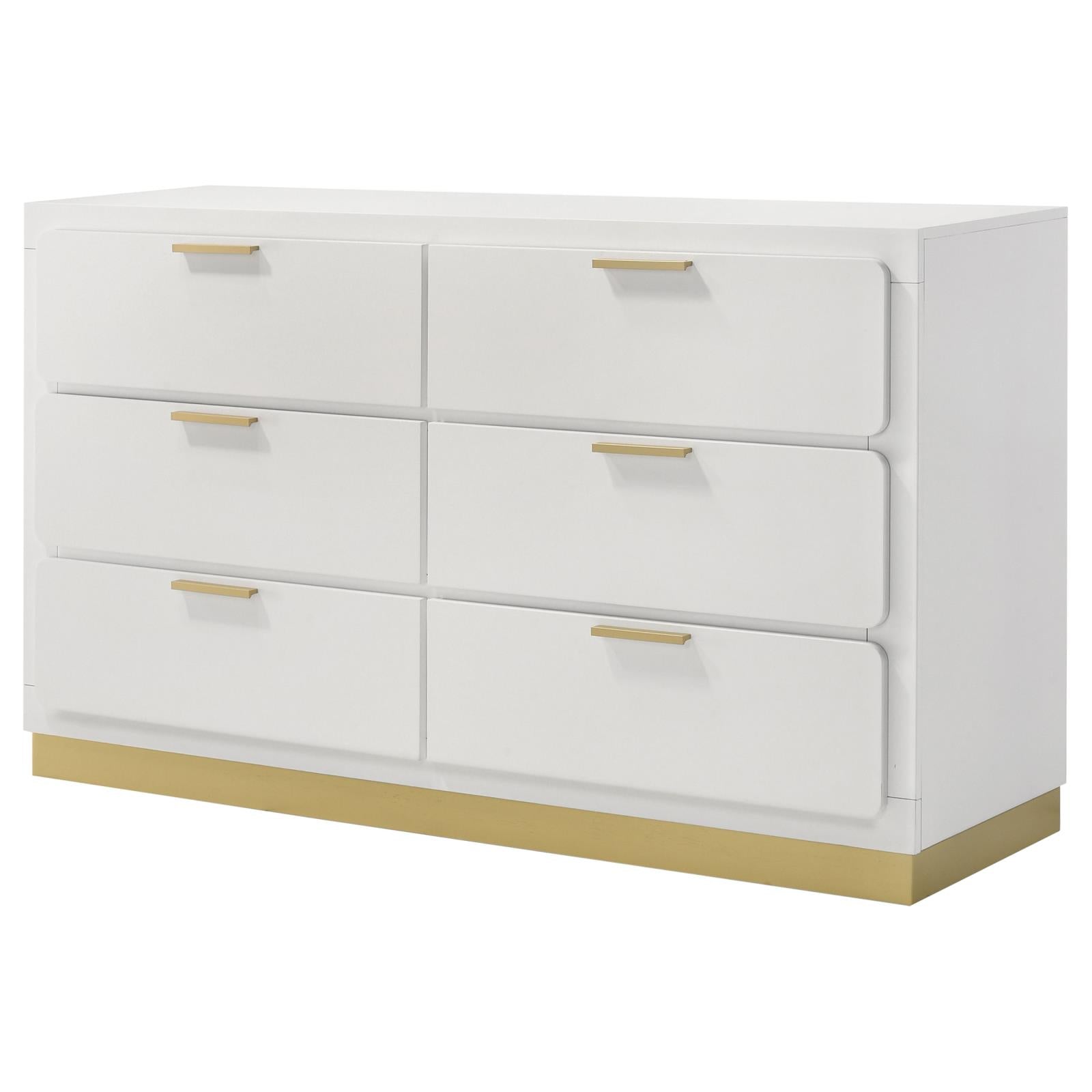 Caraway 6-drawer Bedroom Dresser White - 224773 - Bien Home Furniture &amp; Electronics