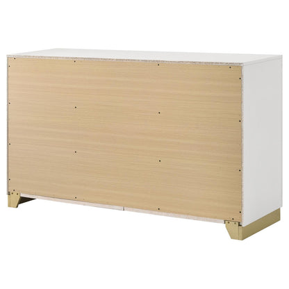 Caraway 6-drawer Bedroom Dresser White - 224773 - Bien Home Furniture &amp; Electronics