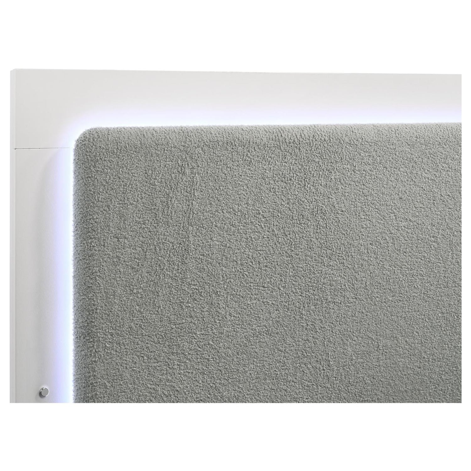 Caraway Eastern King Bed with LED Headboard White and Grey - 224771KE - Bien Home Furniture &amp; Electronics