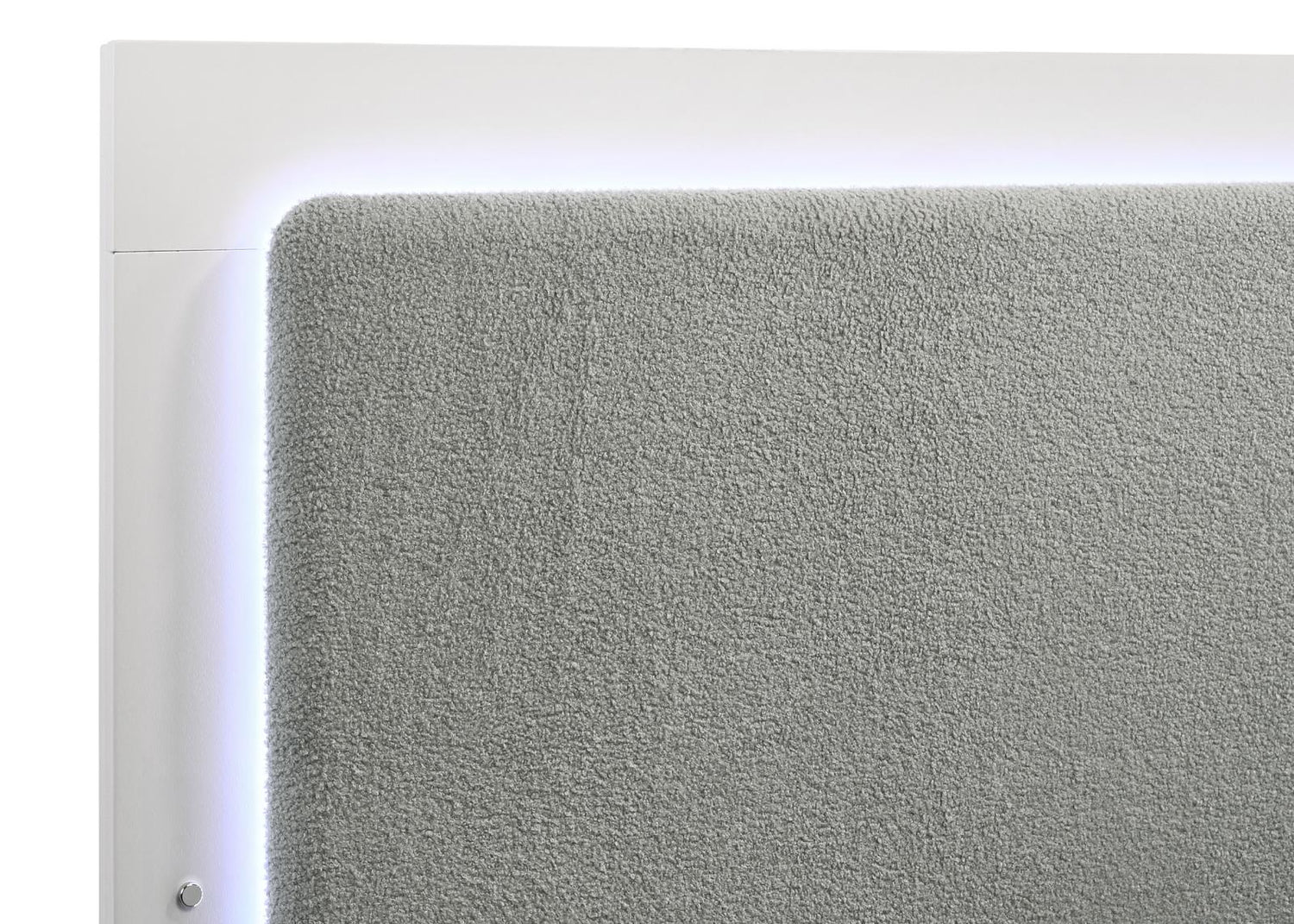 Caraway Queen Bed with LED Headboard White and Grey - 224771Q - Bien Home Furniture &amp; Electronics
