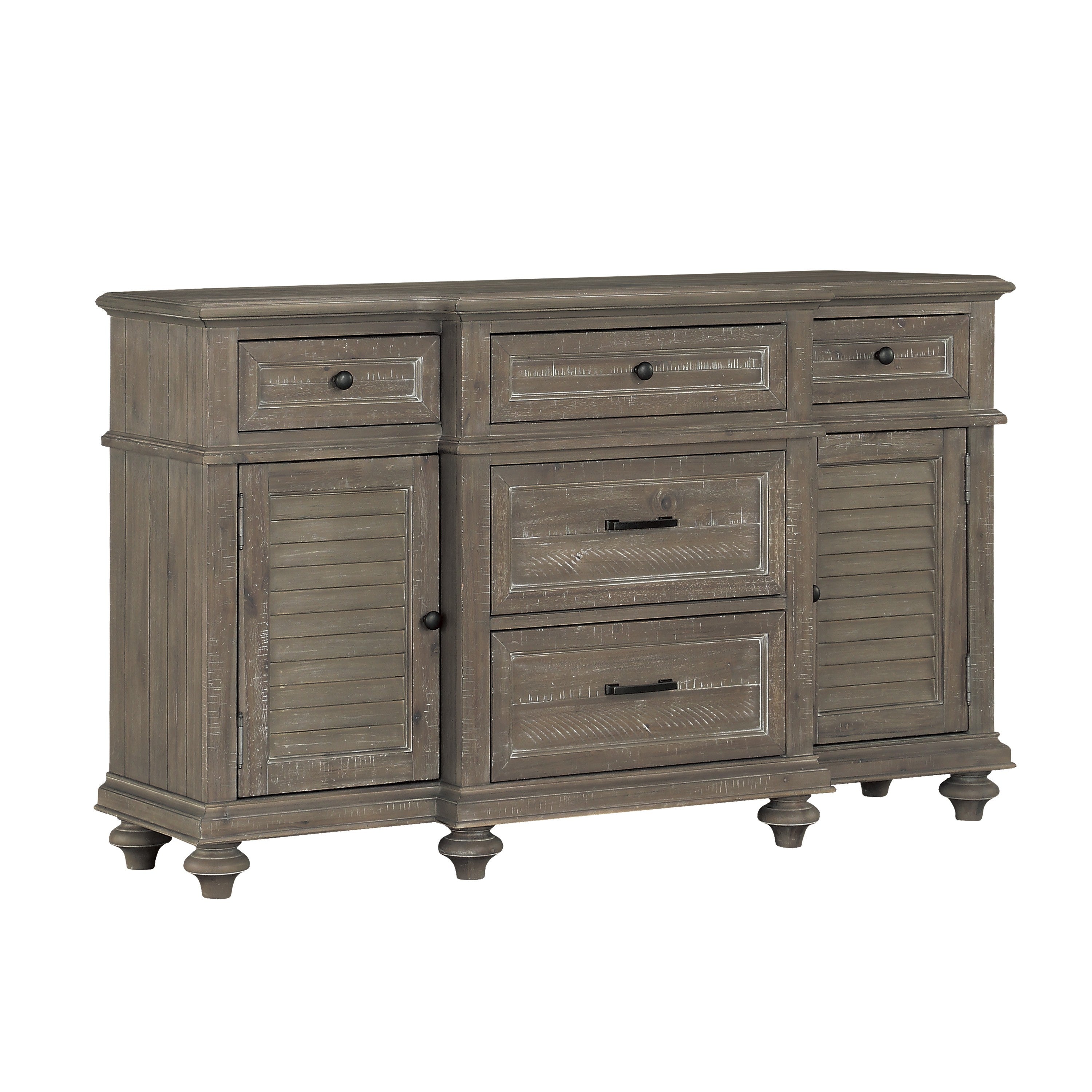 Cardano Driftwood Brown Buffet - 1689BR-55 - Bien Home Furniture &amp; Electronics