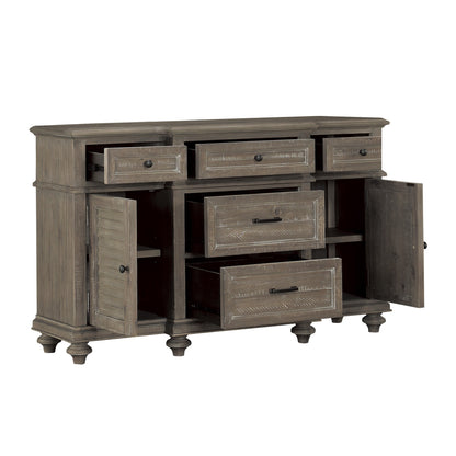 Cardano Driftwood Brown Buffet - 1689BR-55 - Bien Home Furniture &amp; Electronics