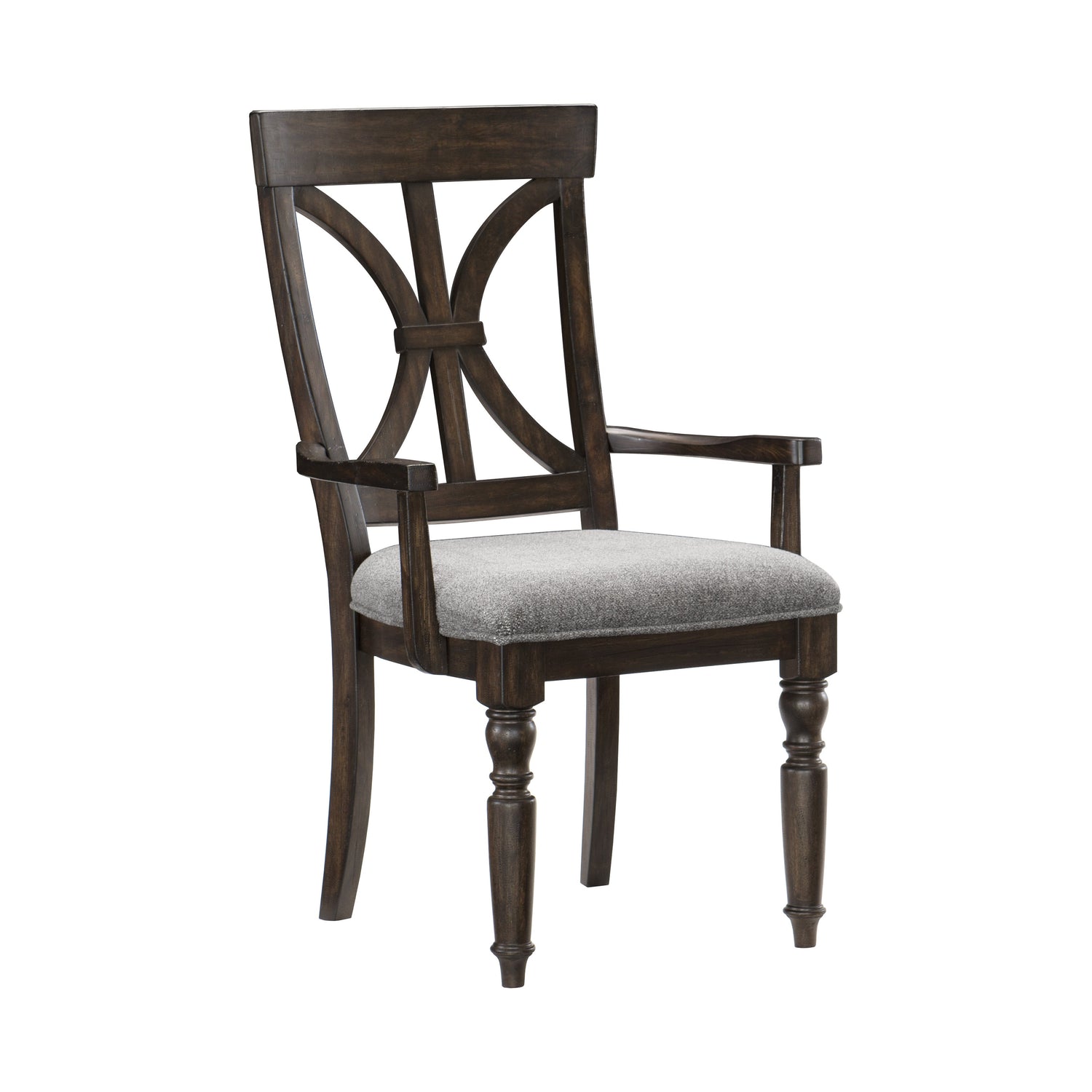 Cardano Driftwood Charcoal Arm Chair, Set of 2 - 1689A - Bien Home Furniture &amp; Electronics