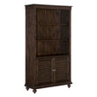 Cardano Driftwood Charcoal Bookcase - 1689-18 - Bien Home Furniture & Electronics
