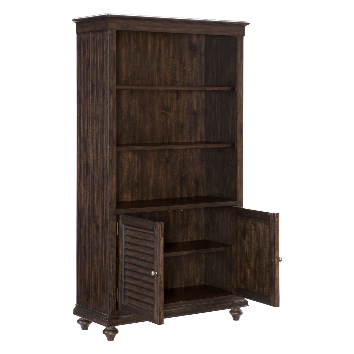 Cardano Driftwood Charcoal Bookcase - 1689-18 - Bien Home Furniture &amp; Electronics