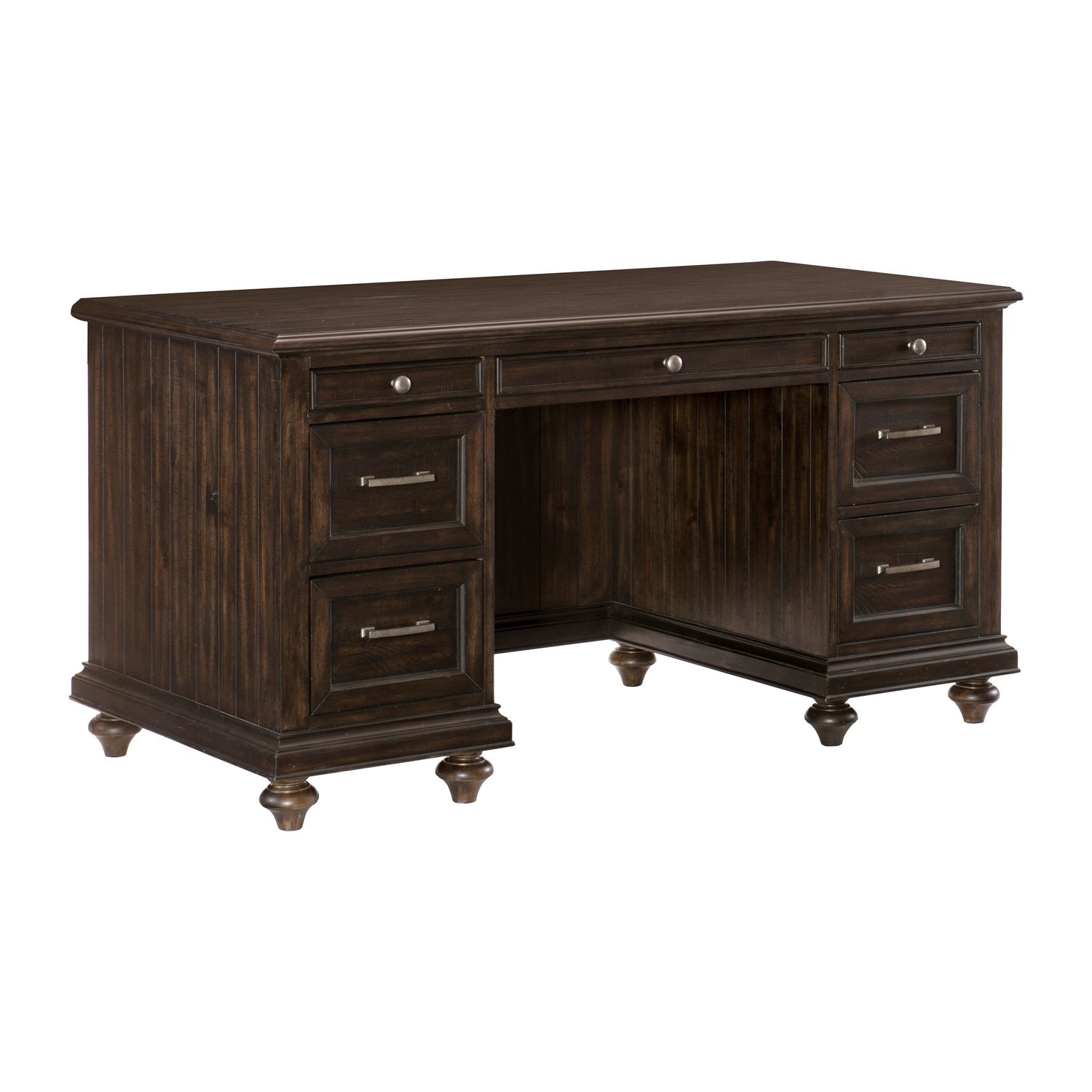 Cardano Driftwood Charcoal Executive Desk - 1689-17 - Bien Home Furniture &amp; Electronics