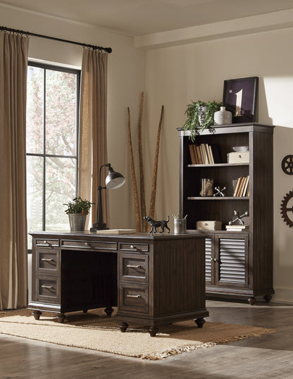 Cardano Driftwood Charcoal Executive Desk - 1689-17 - Bien Home Furniture &amp; Electronics
