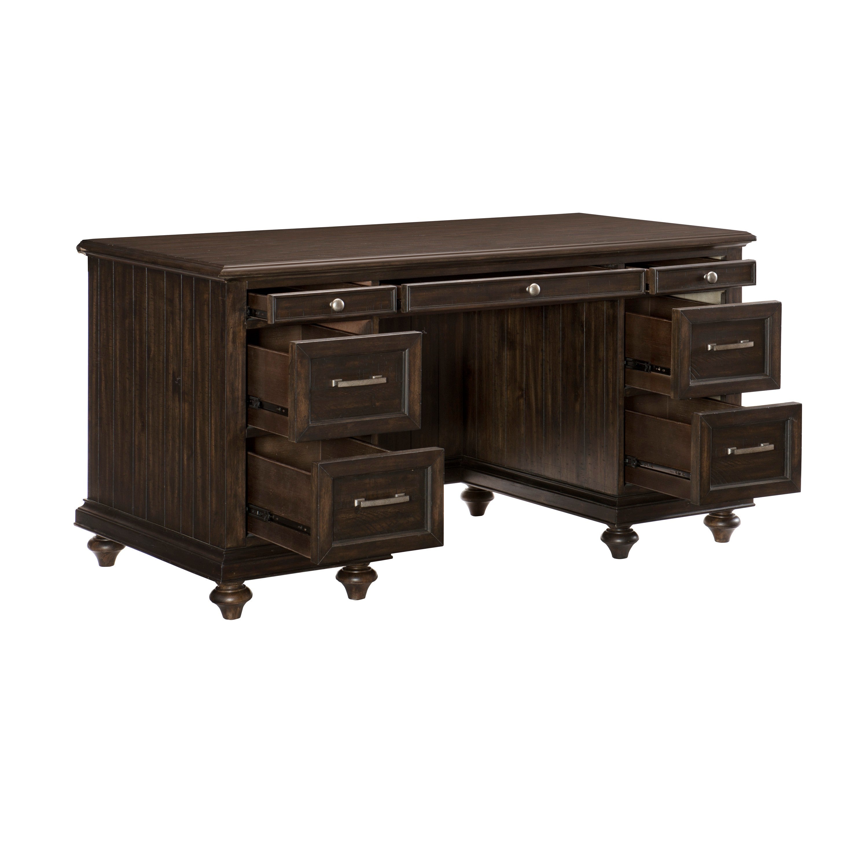 Cardano Driftwood Charcoal Executive Desk - 1689-17 - Bien Home Furniture &amp; Electronics