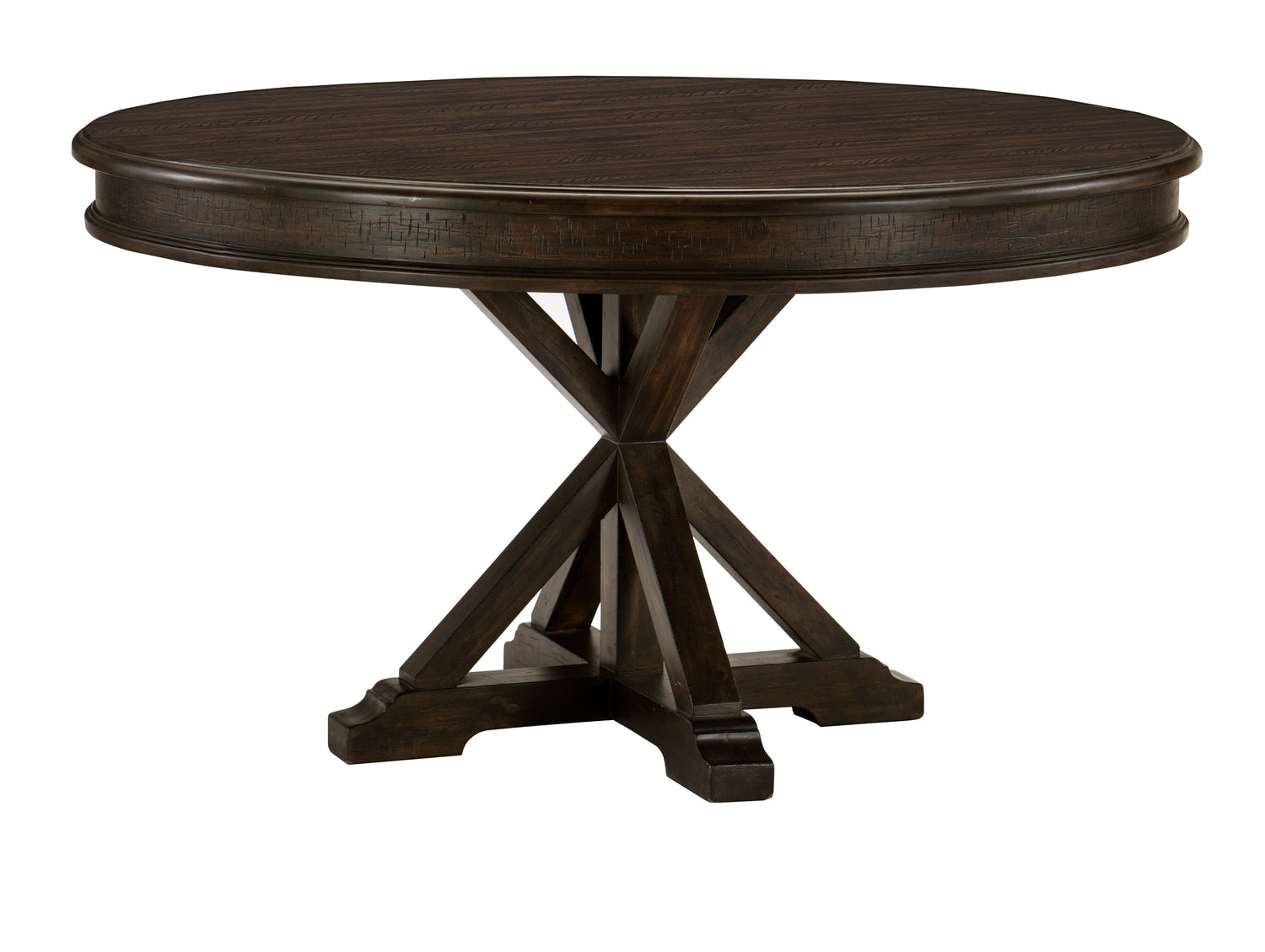 Cardano Driftwood Charcoal Round Dining Table - SET | 1689-54 | 1689-54B - Bien Home Furniture &amp; Electronics