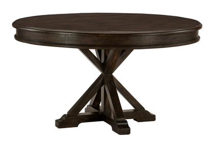 Cardano Driftwood Charcoal Round Dining Table - SET | 1689-54 | 1689-54B - Bien Home Furniture &amp; Electronics