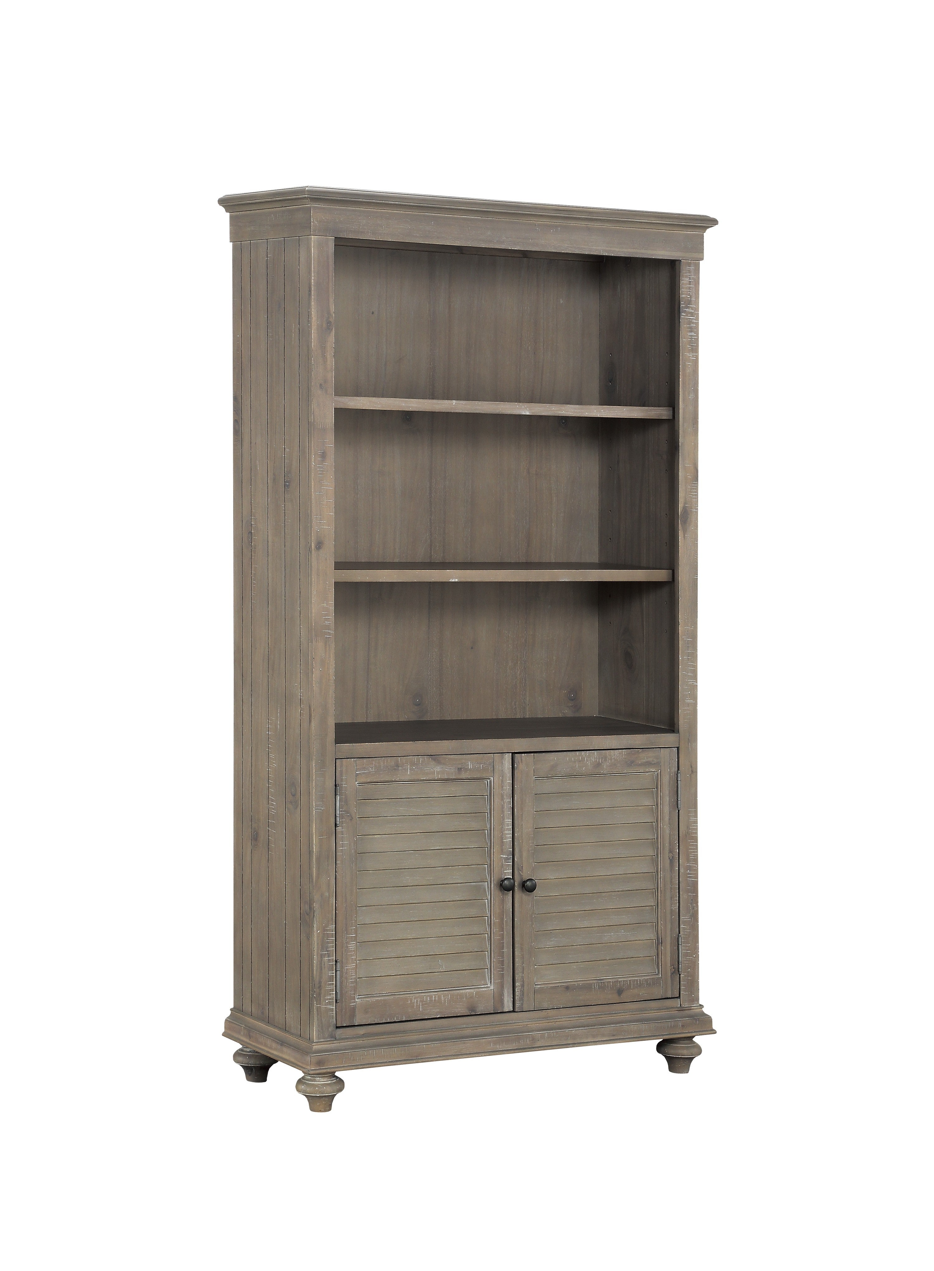 Cardano Driftwood Light Brown Bookcase - 1689BR-18 - Bien Home Furniture &amp; Electronics