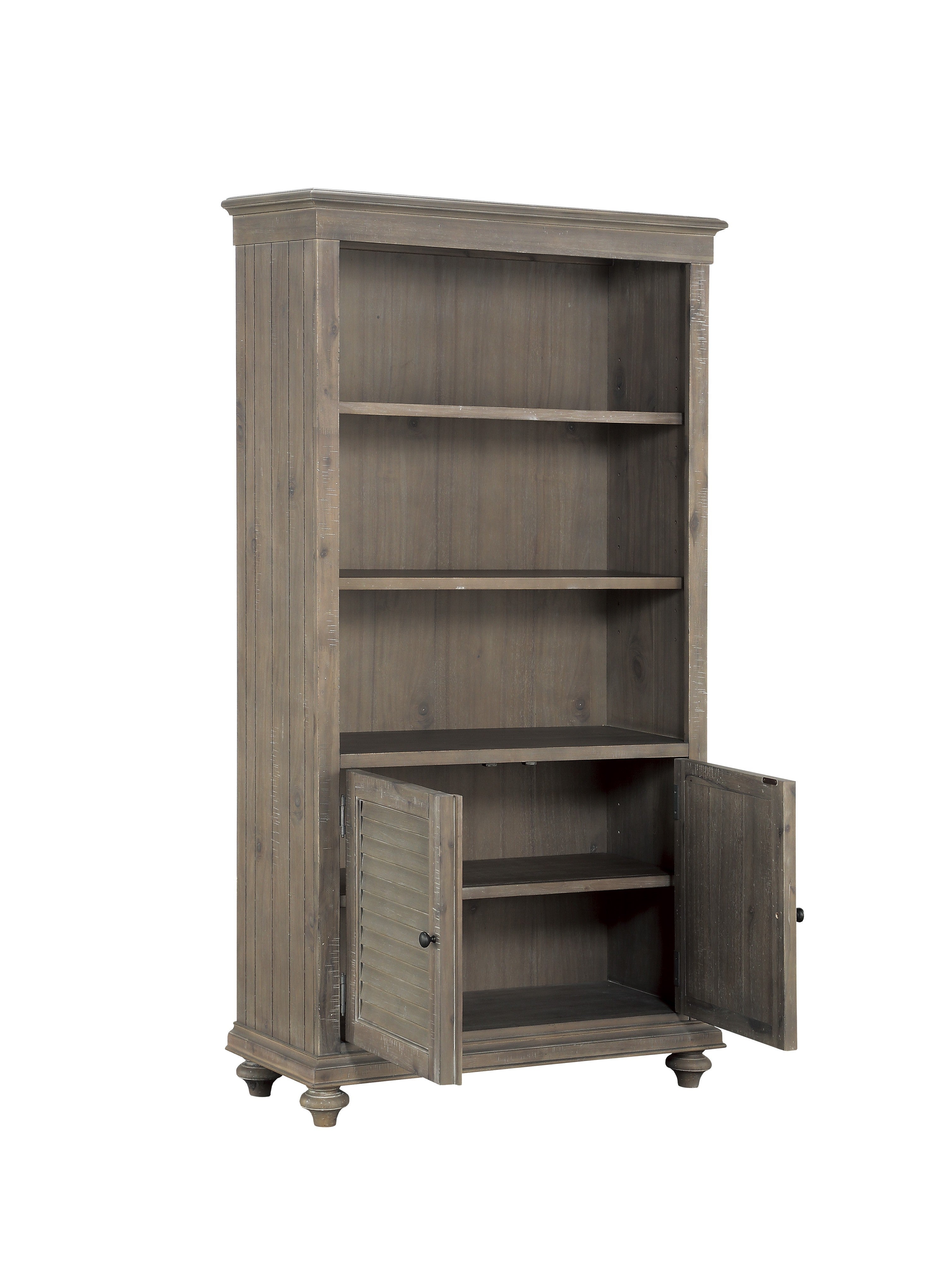 Cardano Driftwood Light Brown Bookcase - 1689BR-18 - Bien Home Furniture &amp; Electronics