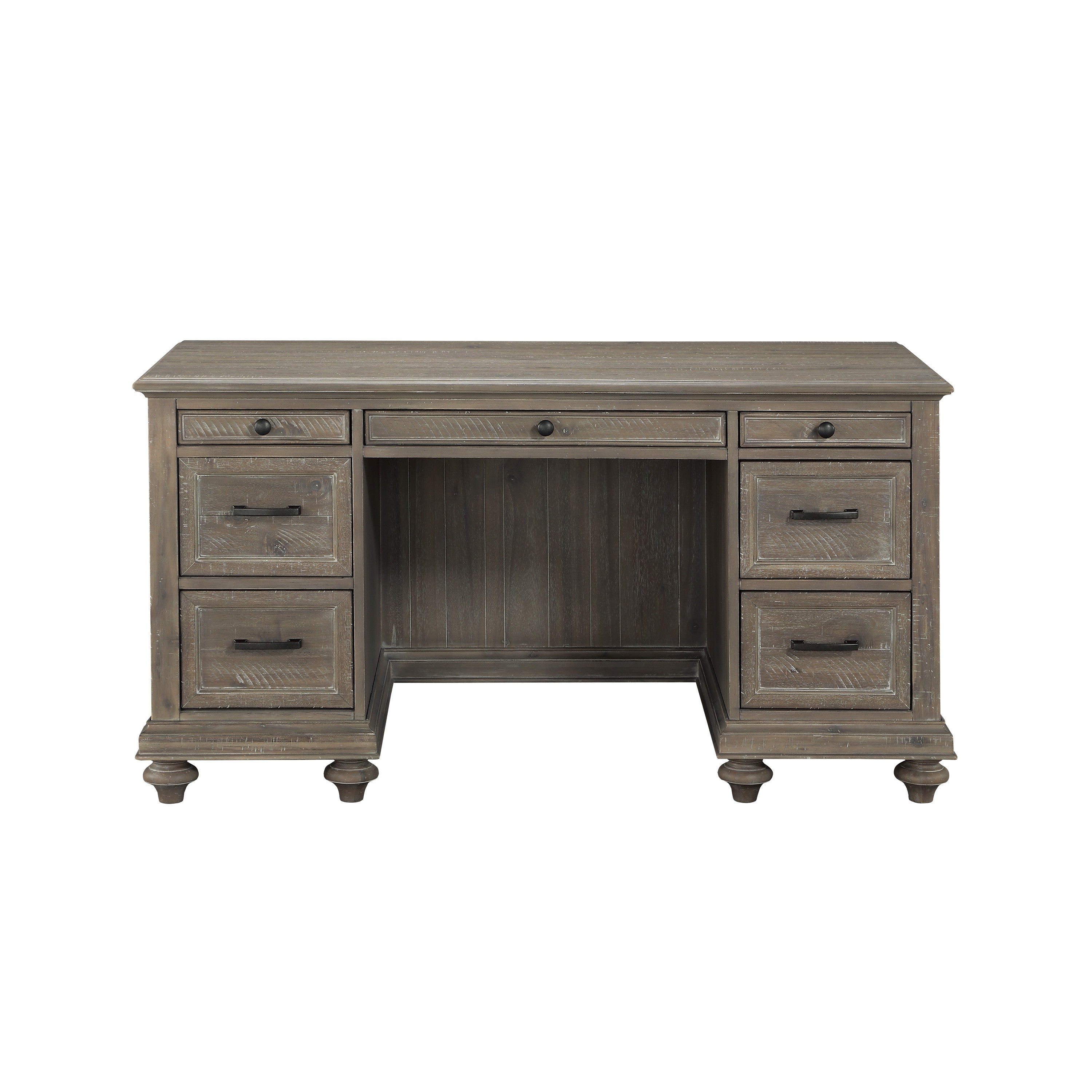 Cardano Driftwood Light Brown Executive Desk - 1689BR-17 - Bien Home Furniture &amp; Electronics