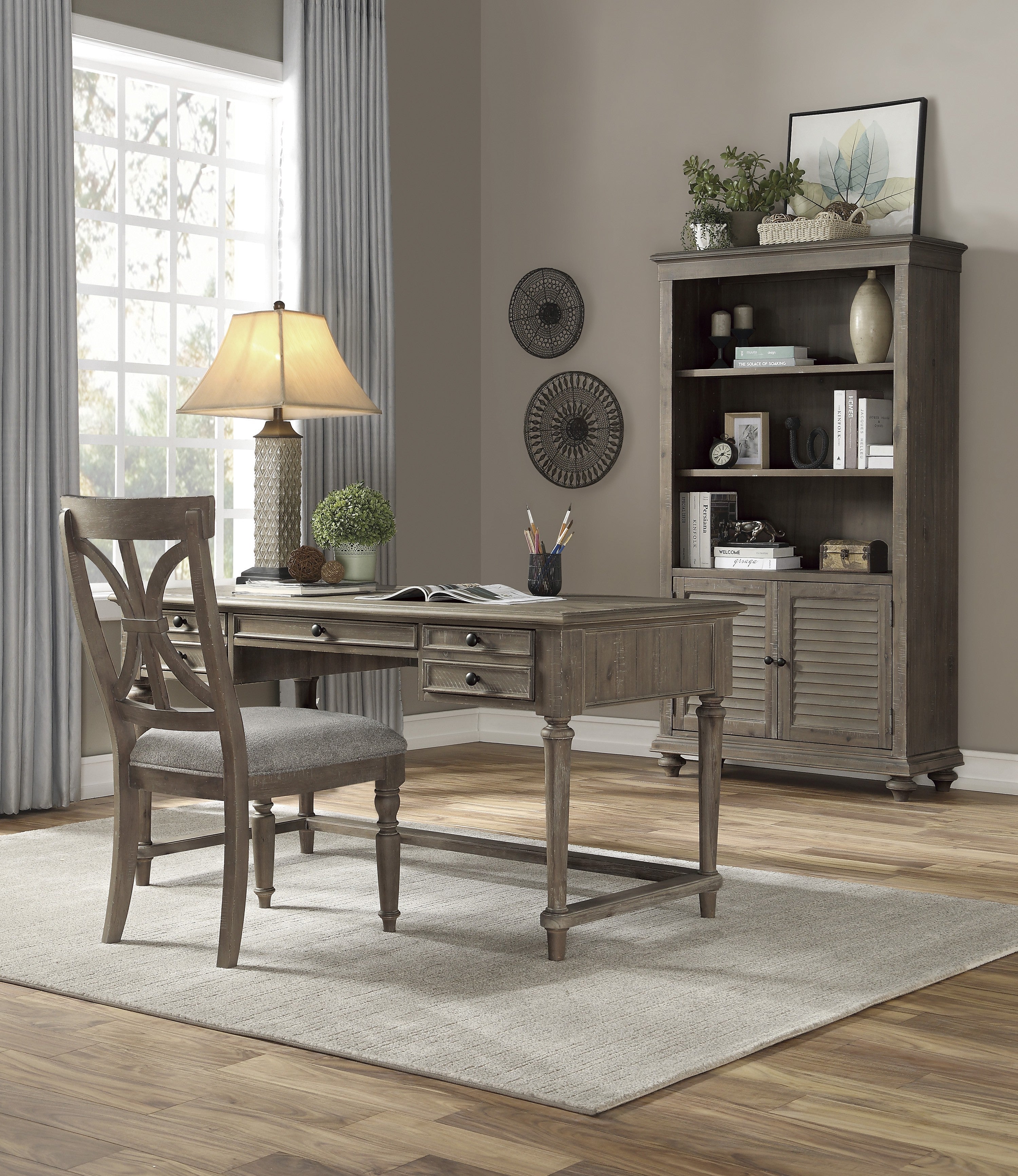 Cardano Driftwood Light Brown Writing Desk - 1689BR-16 - Bien Home Furniture &amp; Electronics