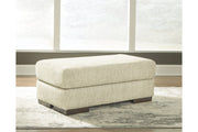 Caretti Parchment Ottoman - 1230314 - Bien Home Furniture & Electronics