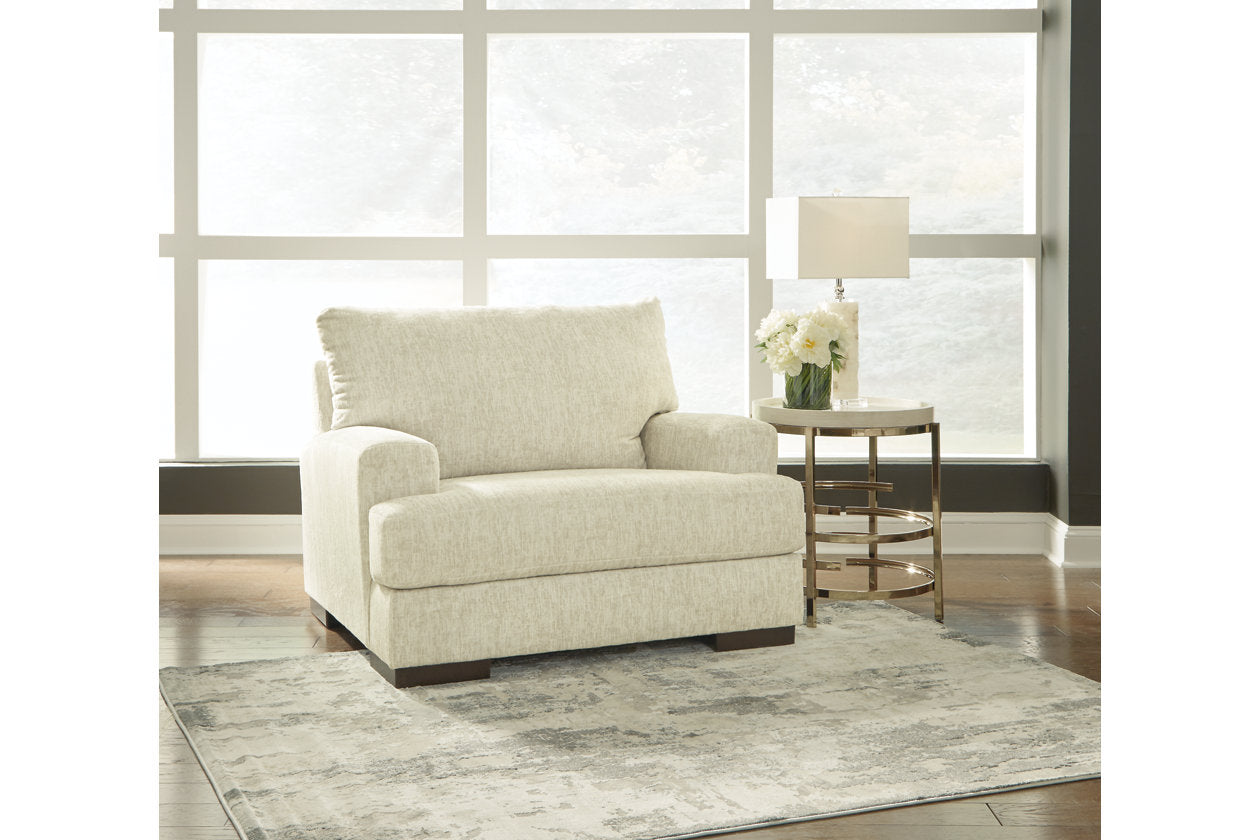 Caretti Parchment Oversized Chair - 1230323 - Bien Home Furniture &amp; Electronics