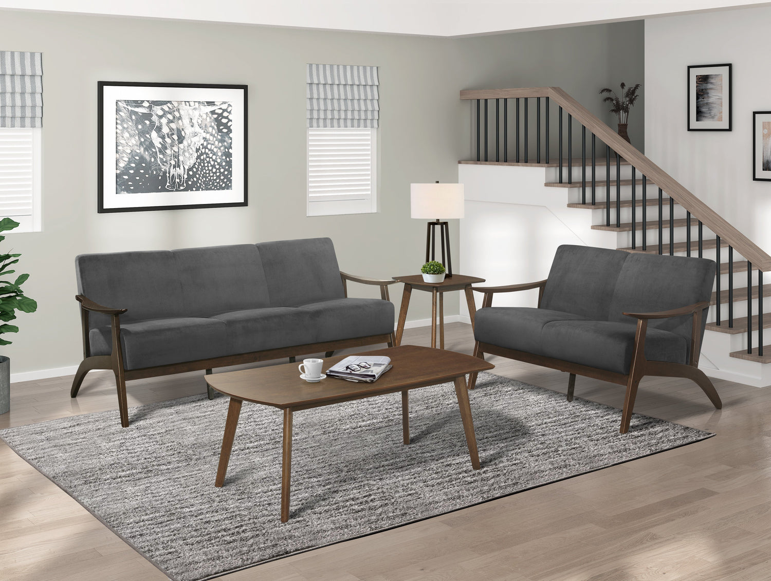 Carlson Dark Gray Sofa - 1032DG-3 - Bien Home Furniture &amp; Electronics