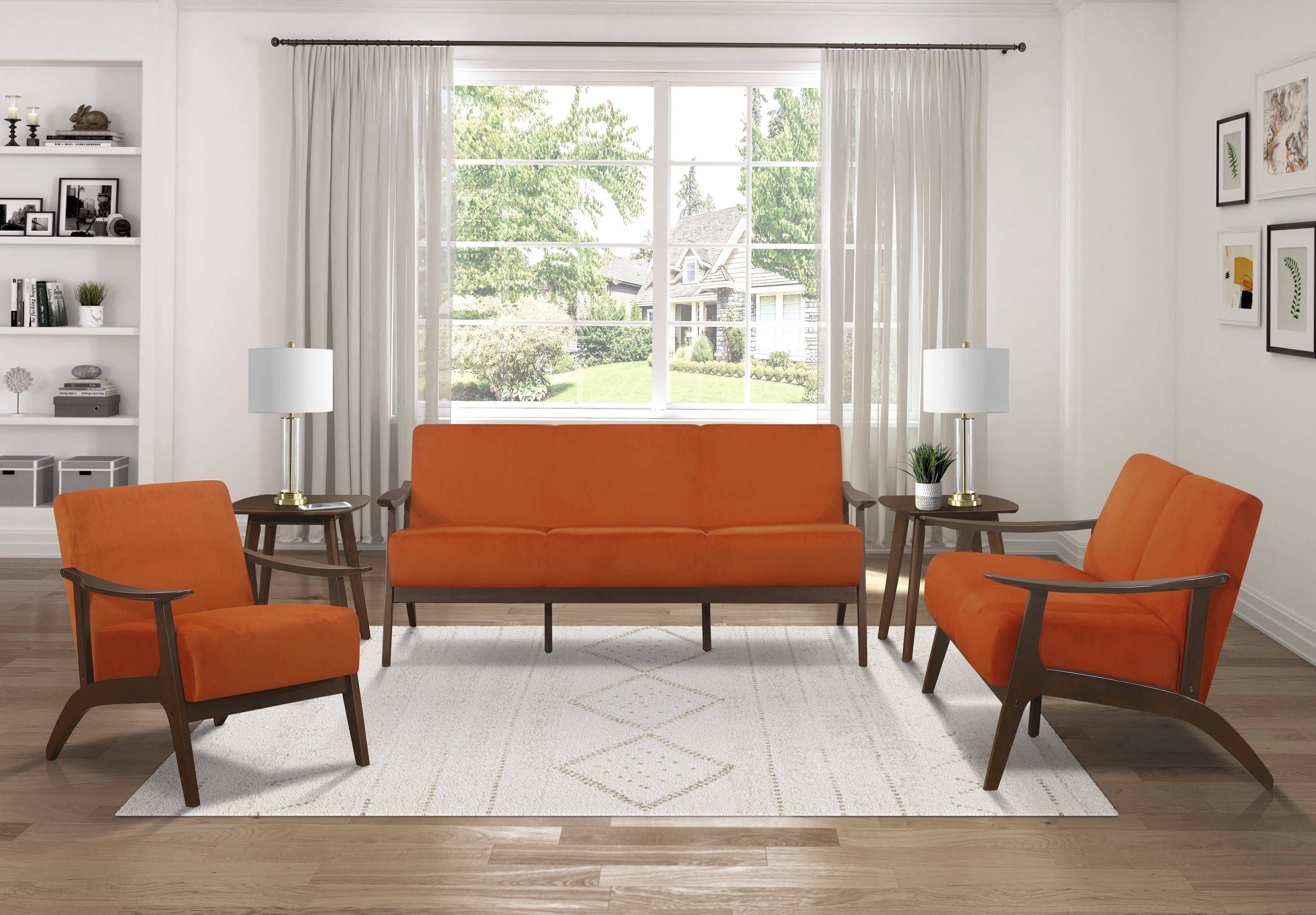 Carlson Orange Accent Chair - 1032RN-1 - Bien Home Furniture &amp; Electronics