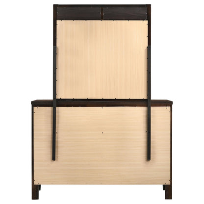 Carlton 6-drawer Rectangular Dresser with Mirror Cappuccino - 202093M - Bien Home Furniture &amp; Electronics
