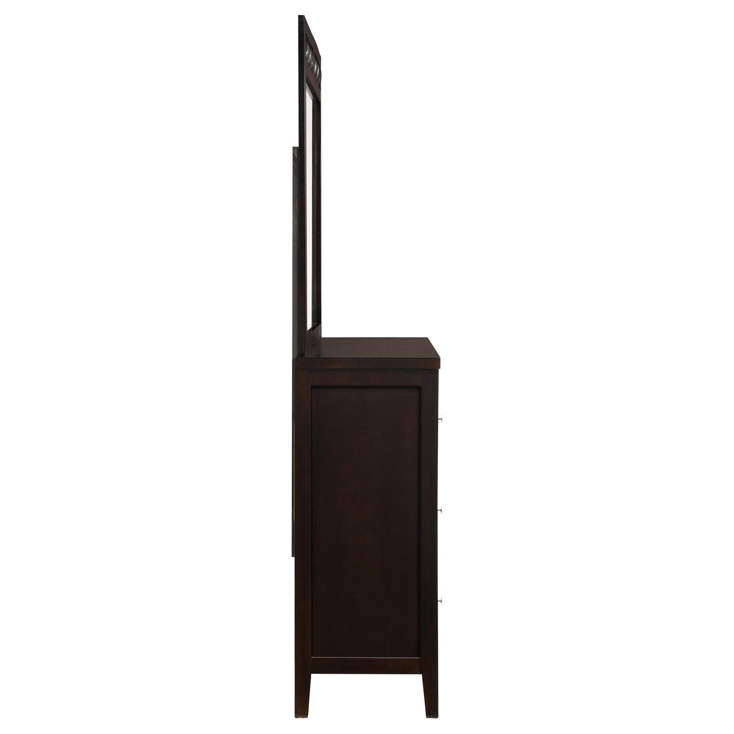 Carlton 6-drawer Rectangular Dresser with Mirror Cappuccino - 202093M - Bien Home Furniture &amp; Electronics