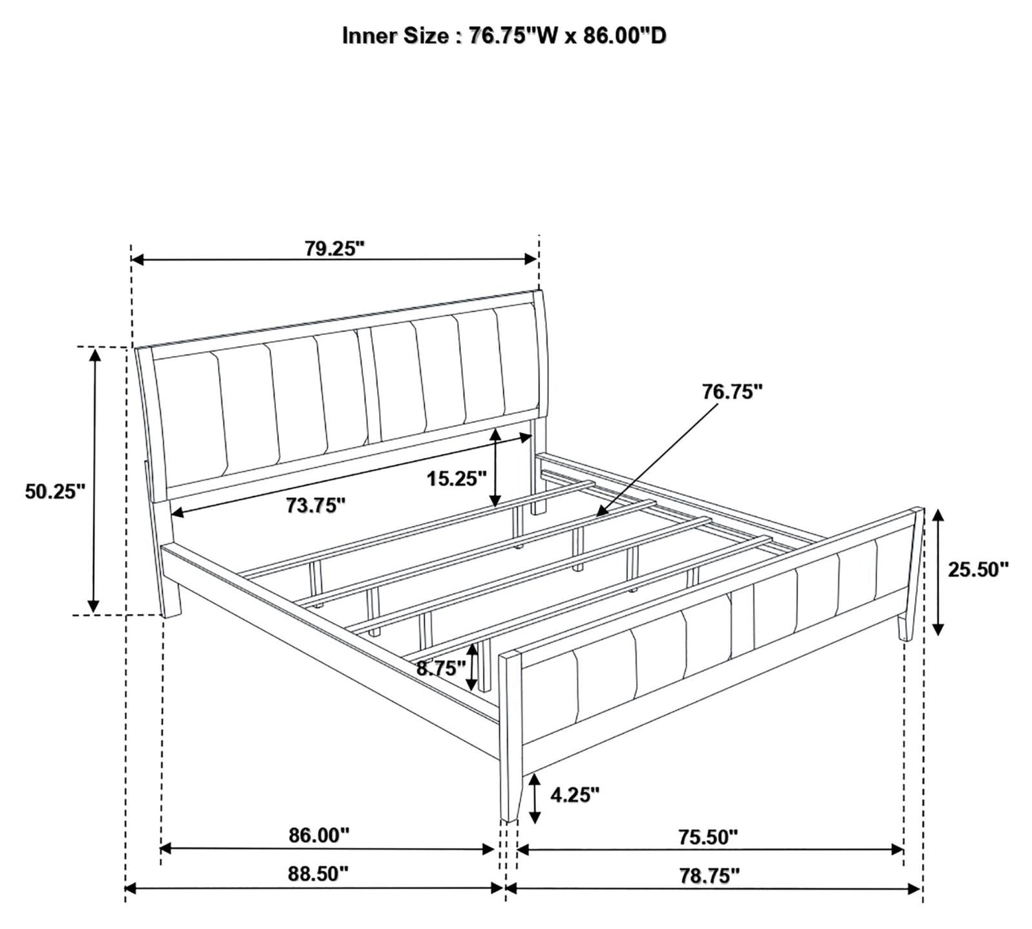 Carlton Bedroom Set with Upholstered Headboard Cappuccino - 202091KW-S4 - Bien Home Furniture &amp; Electronics