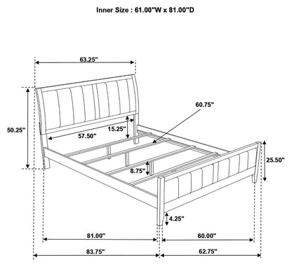 Carlton Bedroom Set with Upholstered Headboard Cappuccino - 202091Q-S5 - Bien Home Furniture &amp; Electronics
