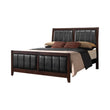 Carlton California King Upholstered Bed Cappuccino/Black - 202091KW - Bien Home Furniture & Electronics