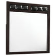 Carlton Cappuccino Upholstered Rectangular Mirror - 202094 - Bien Home Furniture & Electronics
